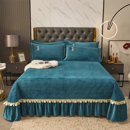 91家纺网 家纺一手货源 找家纺 （总）菊上家纺 2021新款婴儿绒牛奶绒金色米兰系列-单床盖