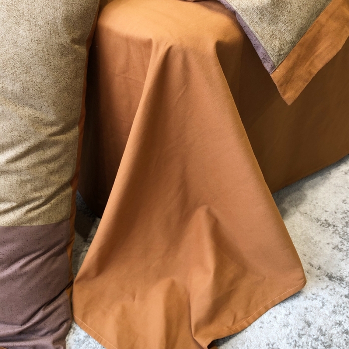 91家纺网 家纺一手货源 找家纺 涞澳家纺 2021新款全棉大磨毛拼色四件套 格勒