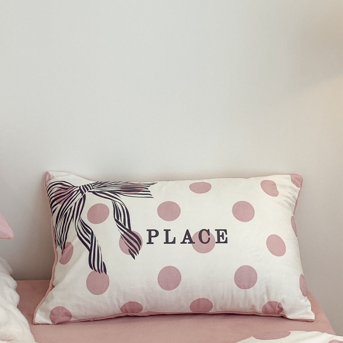 91家纺网 家纺一手货源 找家纺 昔可家纺 2021新款大版宝宝牛奶绒四件套 粉波点蝴蝶结