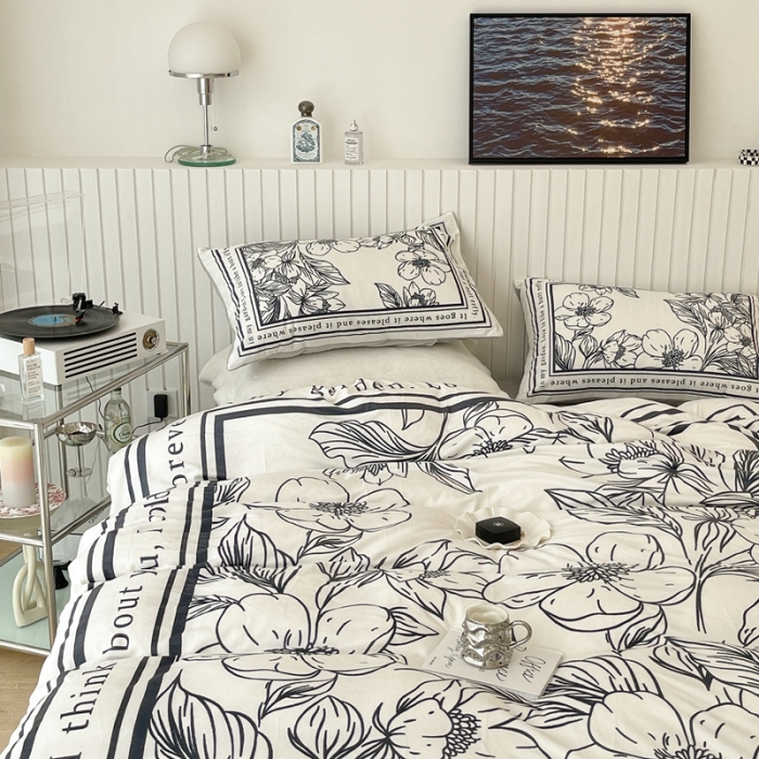 91家纺网 家纺一手货源 找家纺 昔可家纺 2021新款大版宝宝牛奶绒四件套 后花园