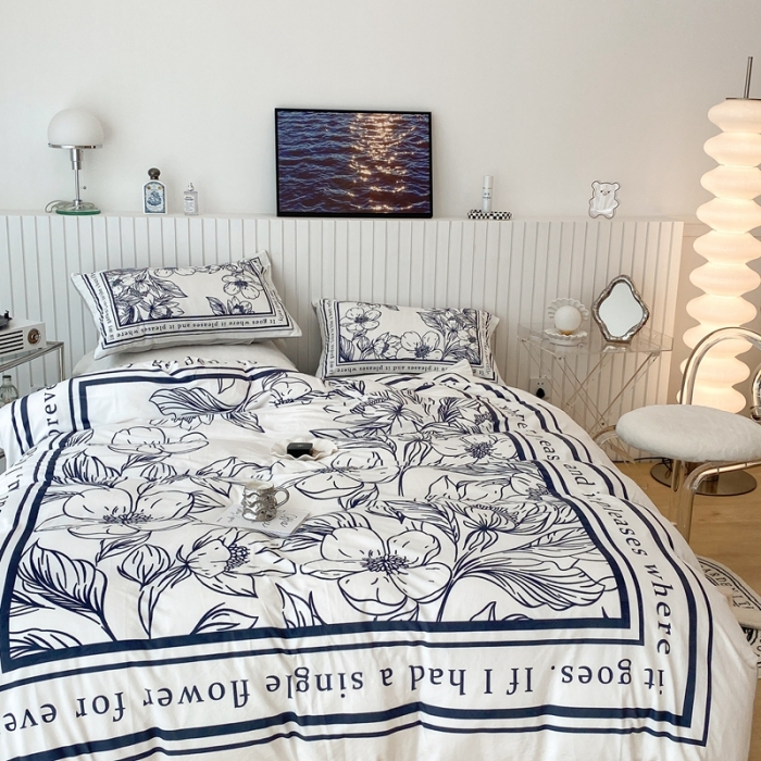 91家纺网 家纺一手货源 找家纺 昔可家纺 2021新款大版宝宝牛奶绒四件套 后花园