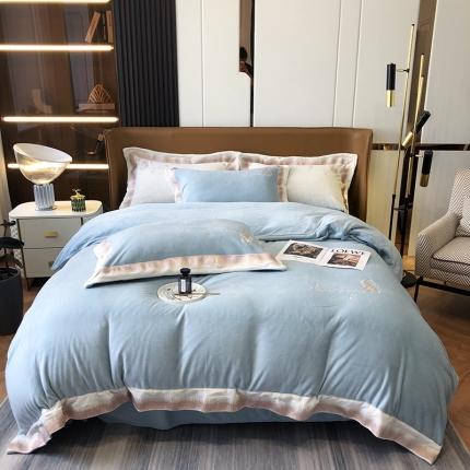 91家纺网 家纺一手货源 找家纺 （总）馨蕊2021新品秋冬轻奢煦暖绒系列蝶恋