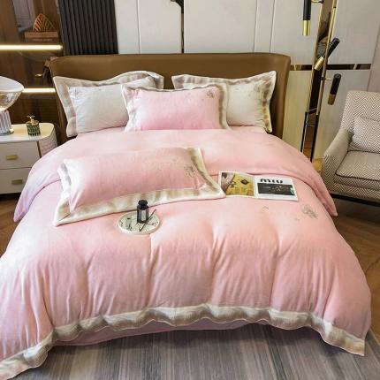 馨蕊2021新品秋冬轻奢煦暖绒系列蝶恋 蝶恋-初夏粉