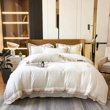 馨蕊2021新品秋冬轻奢煦暖绒系列蝶恋 蝶恋-贵族白