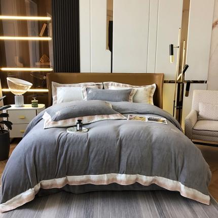 馨蕊2021新品秋冬轻奢煦暖绒系列蝶恋 蝶恋-轻奢灰