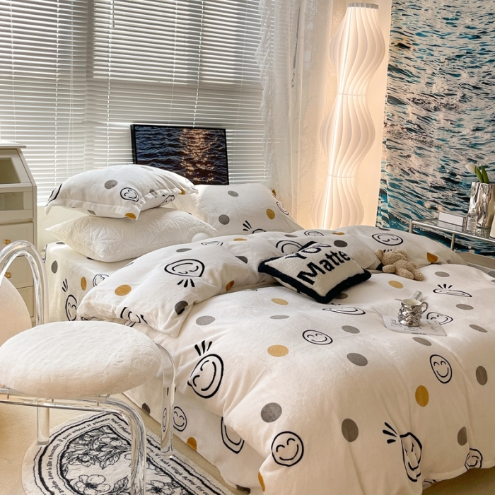 91家纺网 家纺一手货源 找家纺 （总）昔可家纺 2021新款牛奶绒四件套-一批