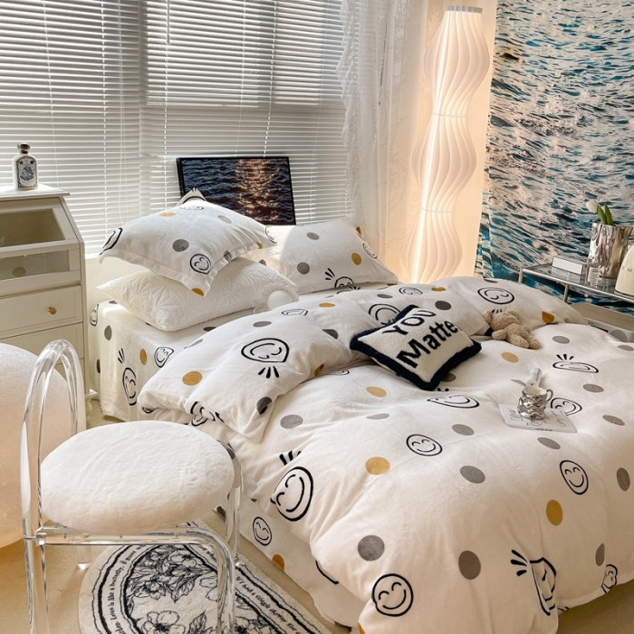 91家纺网 家纺一手货源 找家纺 （总）昔可家纺 2021新款牛奶绒四件套-一批