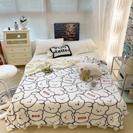 91家纺网 家纺一手货源 找家纺 （总）昔可家纺 2021新款牛奶羊羔绒印花毯