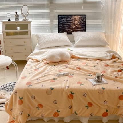 91家纺网 家纺一手货源 找家纺 （总）昔可家纺 2021新款牛奶羊羔绒印花毯