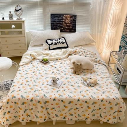 91家纺网 家纺一手货源 找家纺 （总）昔可家纺 2021新款牛奶羊羔绒印花毯