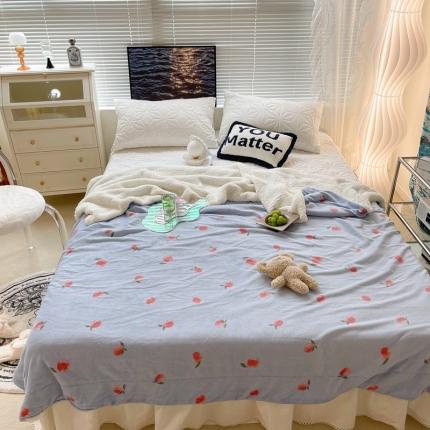 91家纺网 家纺一手货源 找家纺 （总）昔可家纺 2021新款牛奶羊羔绒印花毯