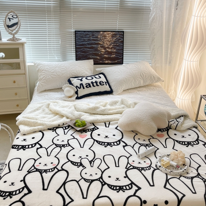 91家纺网 家纺一手货源 找家纺 （总）昔可家纺 2021新款牛奶羊羔绒印花毯