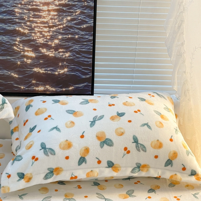 91家纺网 家纺一手货源 找家纺 昔可家纺 2021新款牛奶绒四件套-一批 小金桔