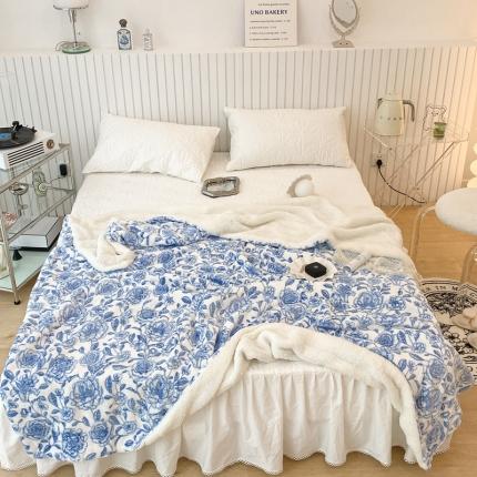 91家纺网 家纺一手货源 找家纺 （总）昔可家纺 2021新款牛奶羊羔绒印花毯