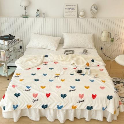 91家纺网 家纺一手货源 找家纺 （总）昔可家纺 2021新款牛奶羊羔绒印花毯