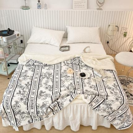 91家纺网 家纺一手货源 找家纺 （总）昔可家纺 2021新款牛奶羊羔绒印花毯