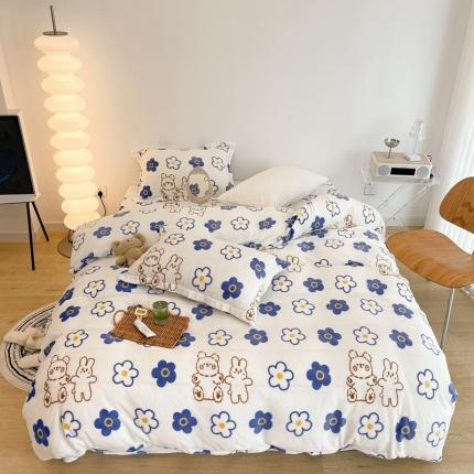 91家纺网 家纺一手货源 找家纺 （总）昔可家纺 2021新款牛奶绒四件套-二批