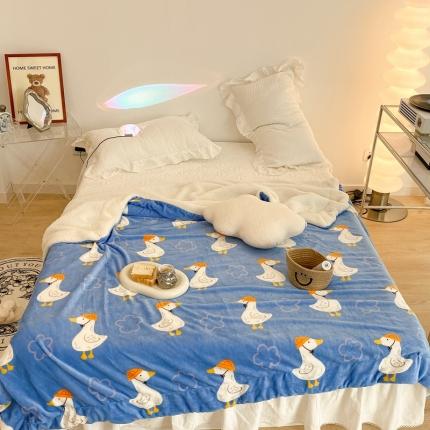 91家纺网 家纺一手货源 找家纺 （总）昔可家纺 2021新款牛奶羊羔绒印花毯