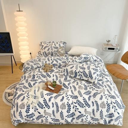 91家纺网 家纺一手货源 找家纺 （总）昔可家纺 2021新款牛奶绒四件套-二批