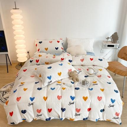 91家纺网 家纺一手货源 找家纺 （总）昔可家纺 2021新款牛奶绒四件套-二批