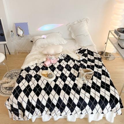 91家纺网 家纺一手货源 找家纺 （总）昔可家纺 2021新款牛奶羊羔绒印花毯