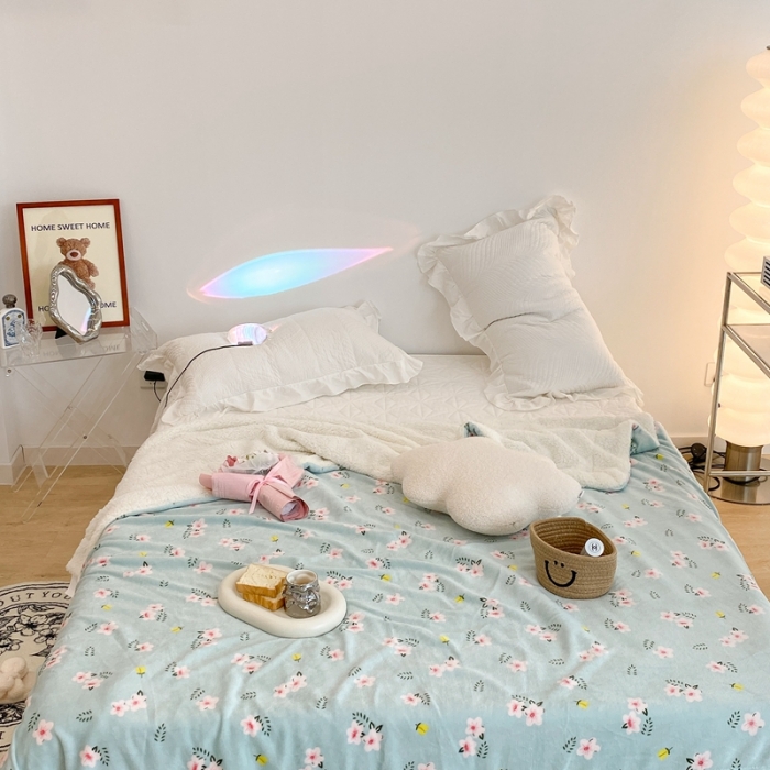 91家纺网 家纺一手货源 找家纺 （总）昔可家纺 2021新款牛奶羊羔绒印花毯