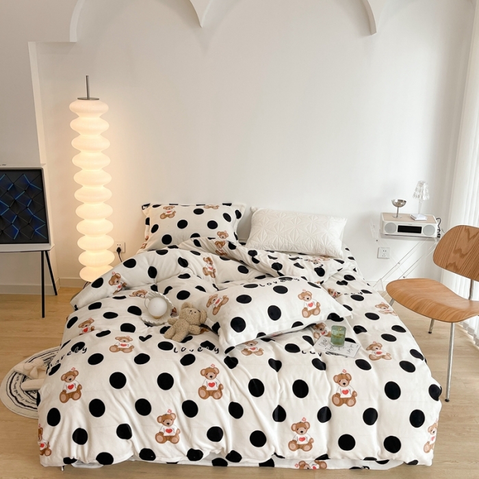 91家纺网 家纺一手货源 找家纺 （总）昔可家纺 2021新款牛奶绒四件套-二批