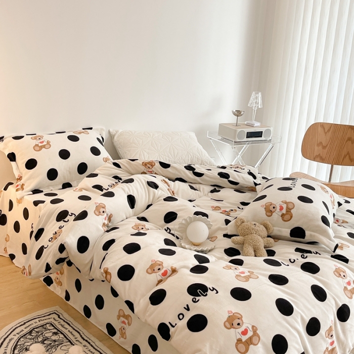 91家纺网 家纺一手货源 找家纺 （总）昔可家纺 2021新款牛奶绒四件套-二批