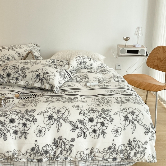 91家纺网 家纺一手货源 找家纺 昔可家纺 2021新款牛奶绒四件套-二批 黑茶