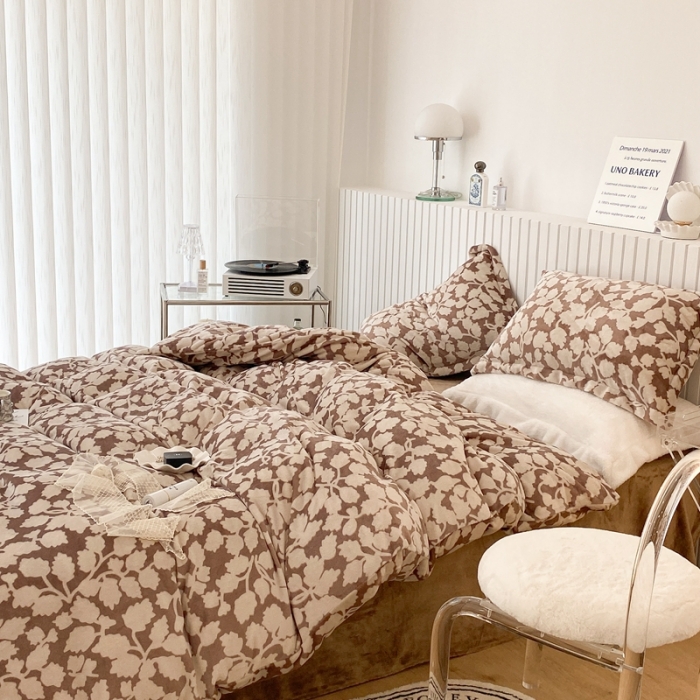 91家纺网 家纺一手货源 找家纺 昔可家纺 2021新款牛奶绒四件套-二批 如梦之梦