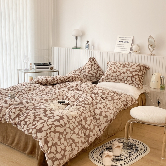 91家纺网 家纺一手货源 找家纺 昔可家纺 2021新款牛奶绒四件套-二批 如梦之梦