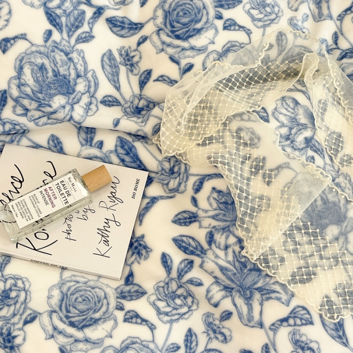 91家纺网 家纺一手货源 找家纺 昔可家纺 2021新款牛奶绒四件套-二批 手绘山茶蓝