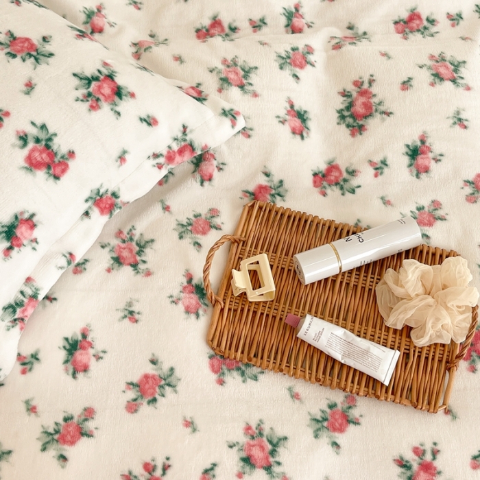 91家纺网 家纺一手货源 找家纺 昔可家纺 2021新款牛奶绒四件套-二批 甜美小碎花