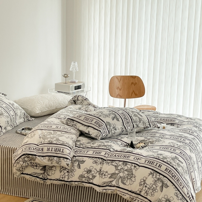 91家纺网 家纺一手货源 找家纺 昔可家纺 2021新款牛奶绒四件套-二批 优雅生活