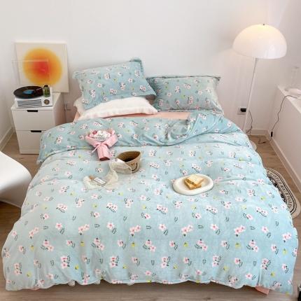 91家纺网 家纺一手货源 找家纺 （总）昔可家纺 2021新款牛奶绒四件套-三批