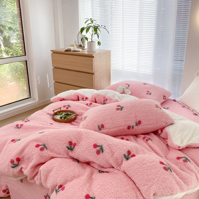 91家纺网 家纺一手货源 找家纺 （总）昔可 2021新款泰迪羊羔绒四件套