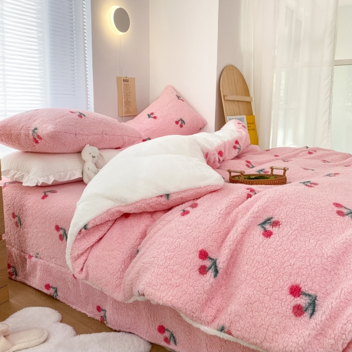 91家纺网 家纺一手货源 找家纺 （总）昔可 2021新款泰迪羊羔绒四件套