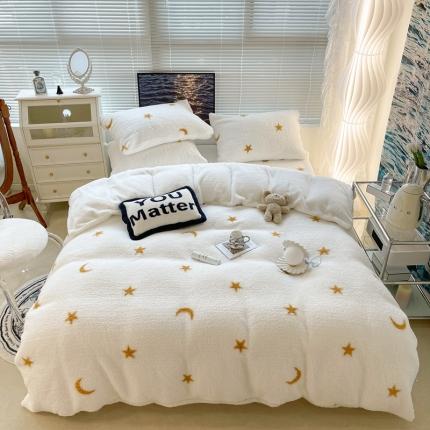 91家纺网 家纺一手货源 找家纺 （总）昔可家纺 2021新款泰迪羊羔绒印花四件套