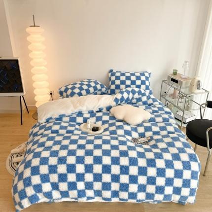 91家纺网 家纺一手货源 找家纺 （总）昔可家纺 2021新款泰迪羊羔绒印花四件套