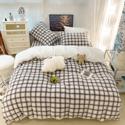 91家纺网 家纺一手货源 找家纺 （总）昔可家纺 2021新款泰迪羊羔绒印花四件套