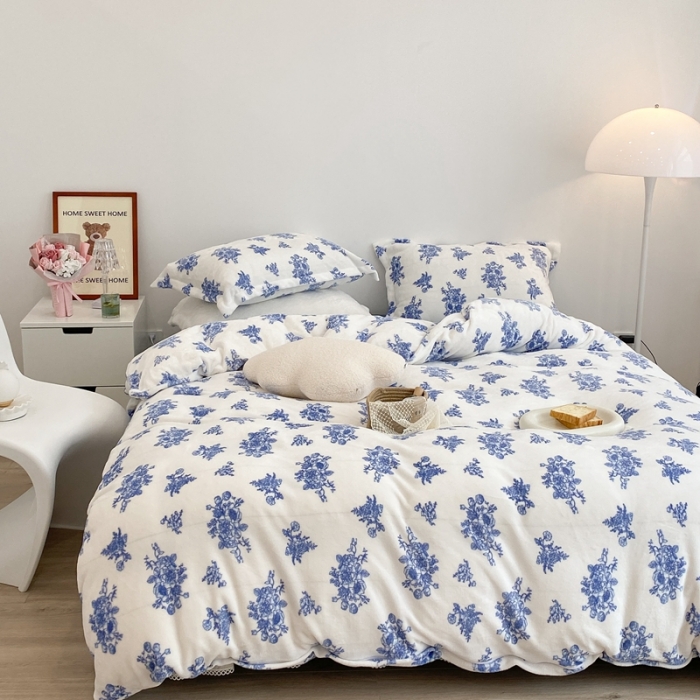 91家纺网 家纺一手货源 找家纺 （总）昔可家纺 2021新款牛奶绒四件套-三批