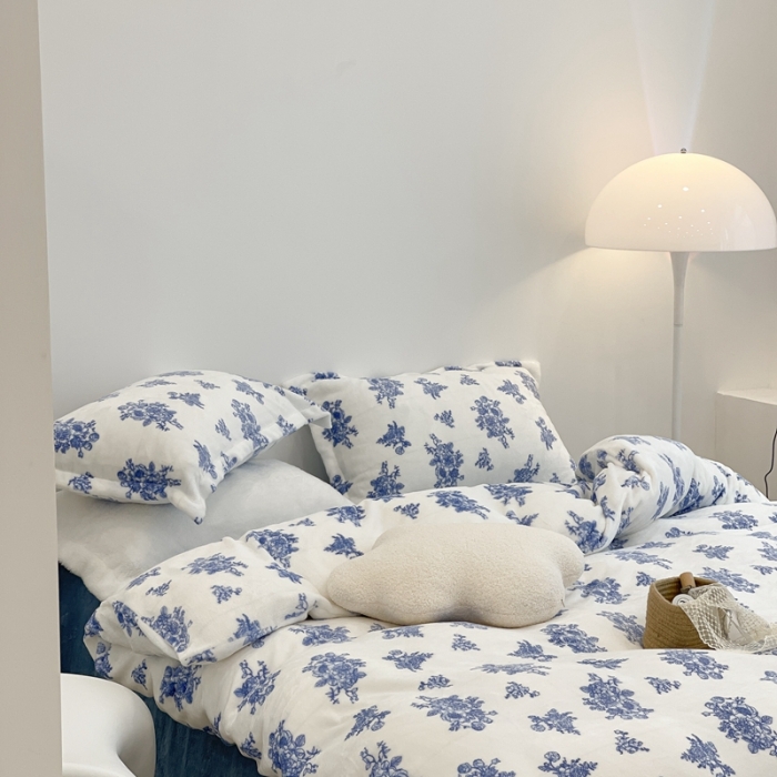 91家纺网 家纺一手货源 找家纺 昔可家纺 2021新款牛奶绒四件套-三批 浮生若梦