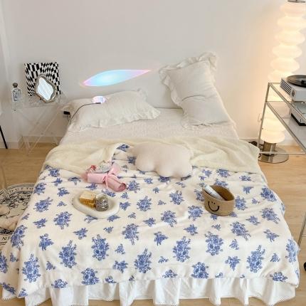 昔可家纺 2021新款牛奶羊羔绒印花毯 浮生若梦