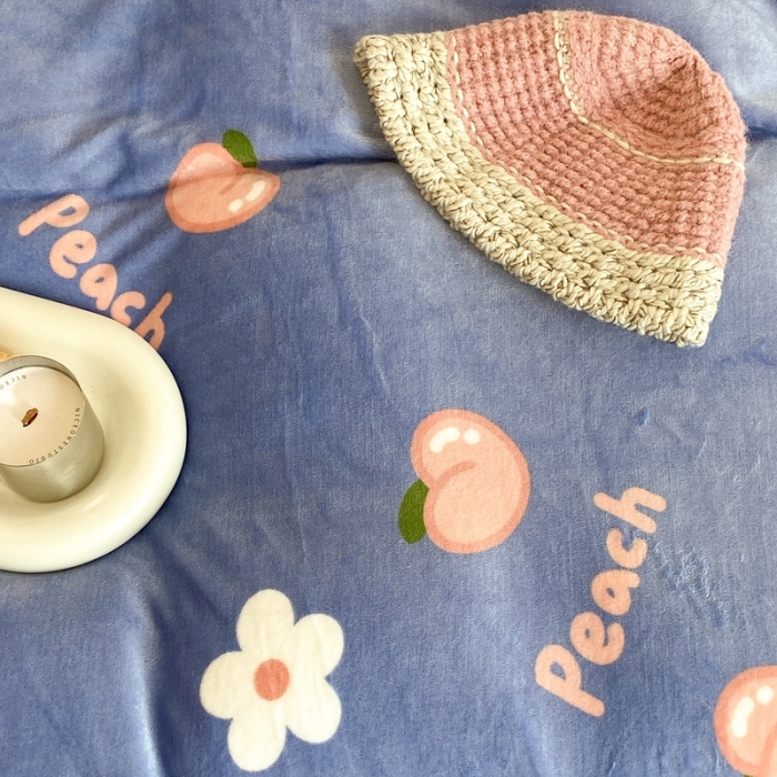 91家纺网 家纺一手货源 找家纺 昔可家纺 2021新款牛奶绒四件套-三批 花朵蜜桃新