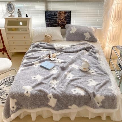 91家纺网 家纺一手货源 找家纺 （总）昔可家纺 2021新款羊羔泰迪绒印花毛毯