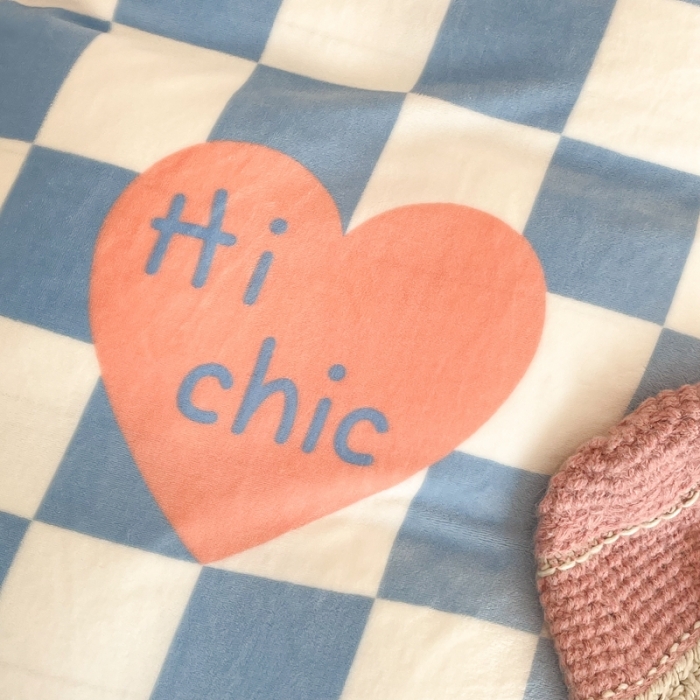 91家纺网 家纺一手货源 找家纺 昔可家纺 2021新款牛奶绒四件套-老花色 蓝棋盘爱心