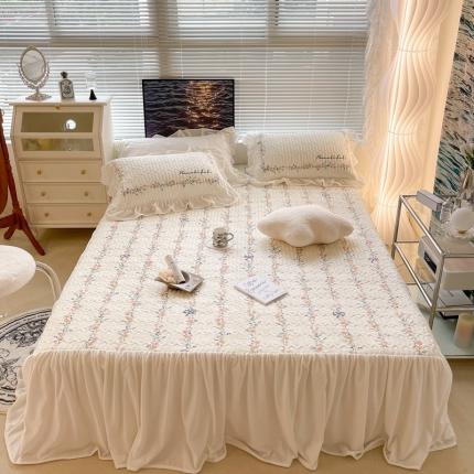 昔可家纺 2021新款秋冬超仙牛奶宝宝绒床裙 法曼