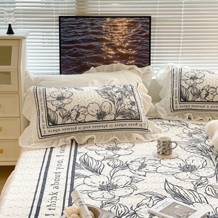 91家纺网 家纺一手货源 找家纺 昔可家纺 2021新款秋冬超仙牛奶宝宝绒床裙 后花园