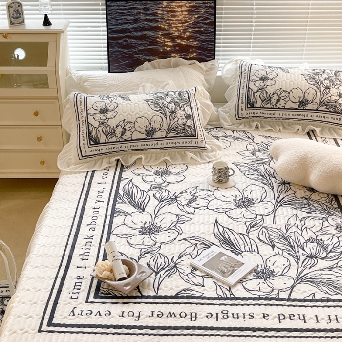 91家纺网 家纺一手货源 找家纺 昔可家纺 2021新款秋冬超仙牛奶宝宝绒床裙 后花园