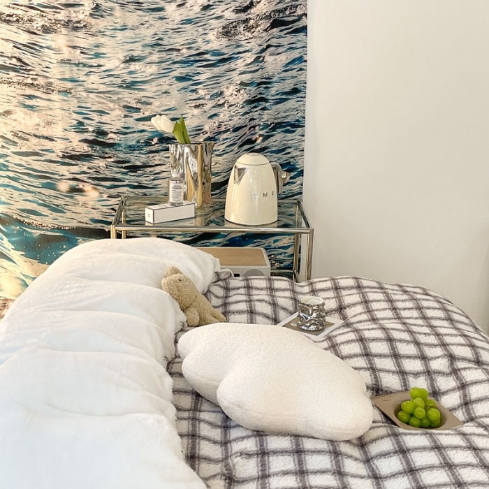 91家纺网 家纺一手货源 找家纺 昔可家纺 2021新款泰迪羊羔绒印花四件套小香风格子